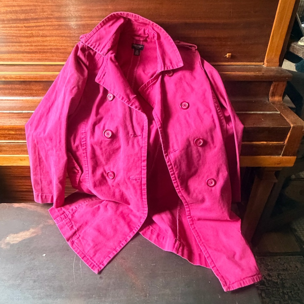 American Eagle Outfitters Pink Trench Coat